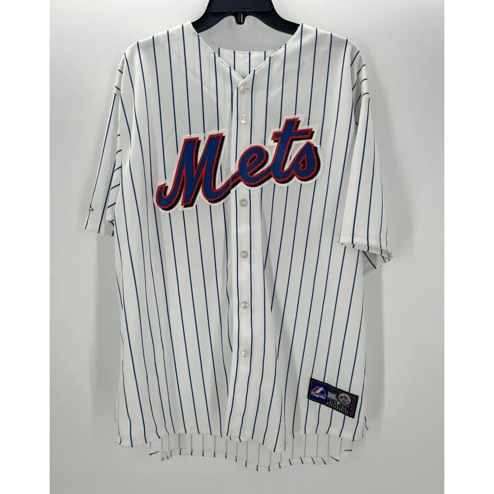 Tom Glavine Signed Mets Jersey Beckett COA HOF 14 Inscription Pinstripe Size XL - Picture 7 of 14